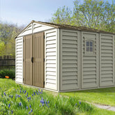 Abri de jardin en PVC 8,05m² Woodbridge + kit de fondation DURAMAX Ma boutique